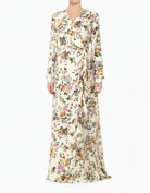 Dalila floral print wrapped maxi dress
