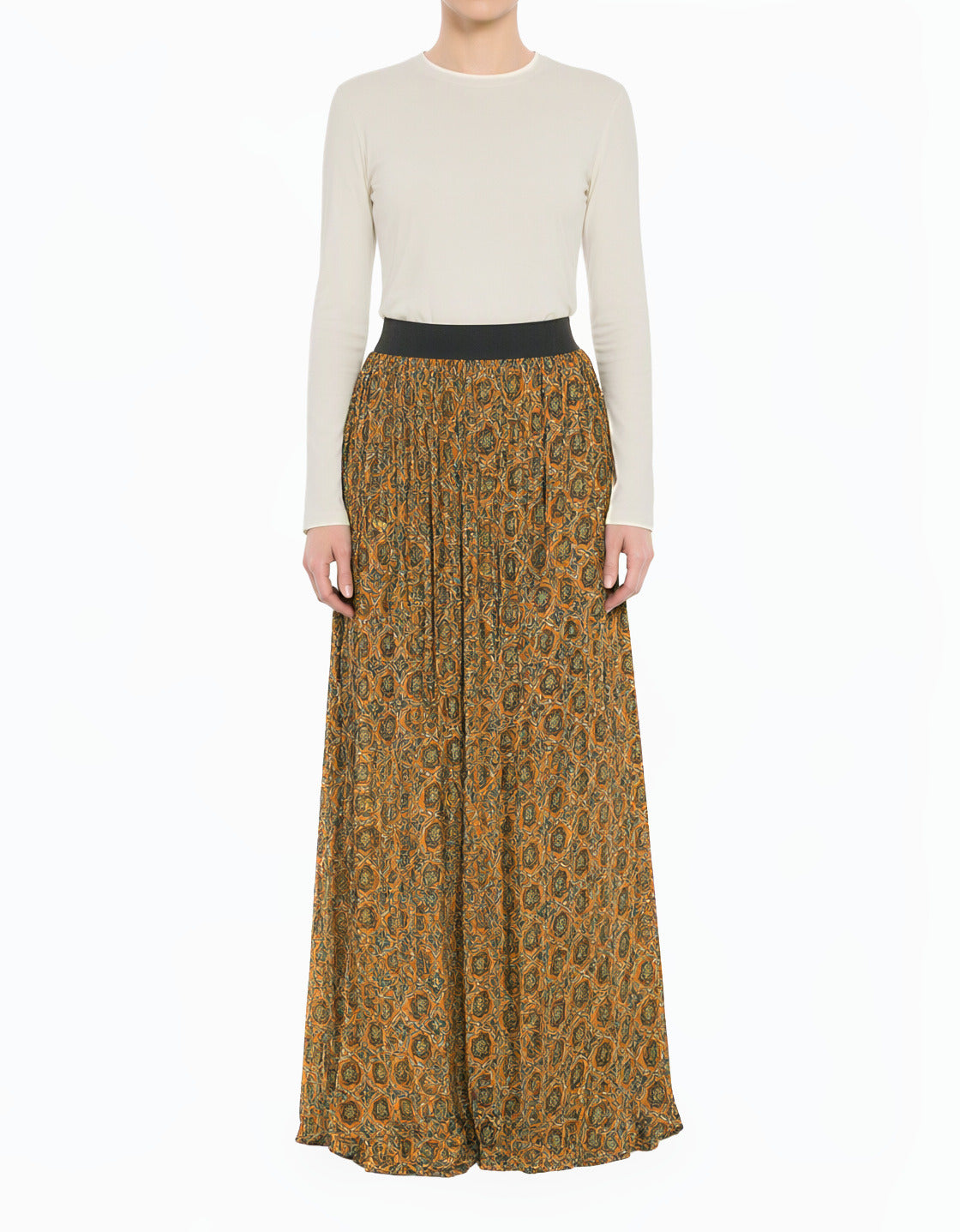 Dark Mustard Moroccan Modest Maxi Skirt