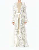 White Maxi cardigan Dream lace maxi ruffle