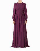 Eggplant Elizabeth devoted modest maxi dress