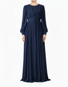 Navy Elizabeth devoted modest maxi dress