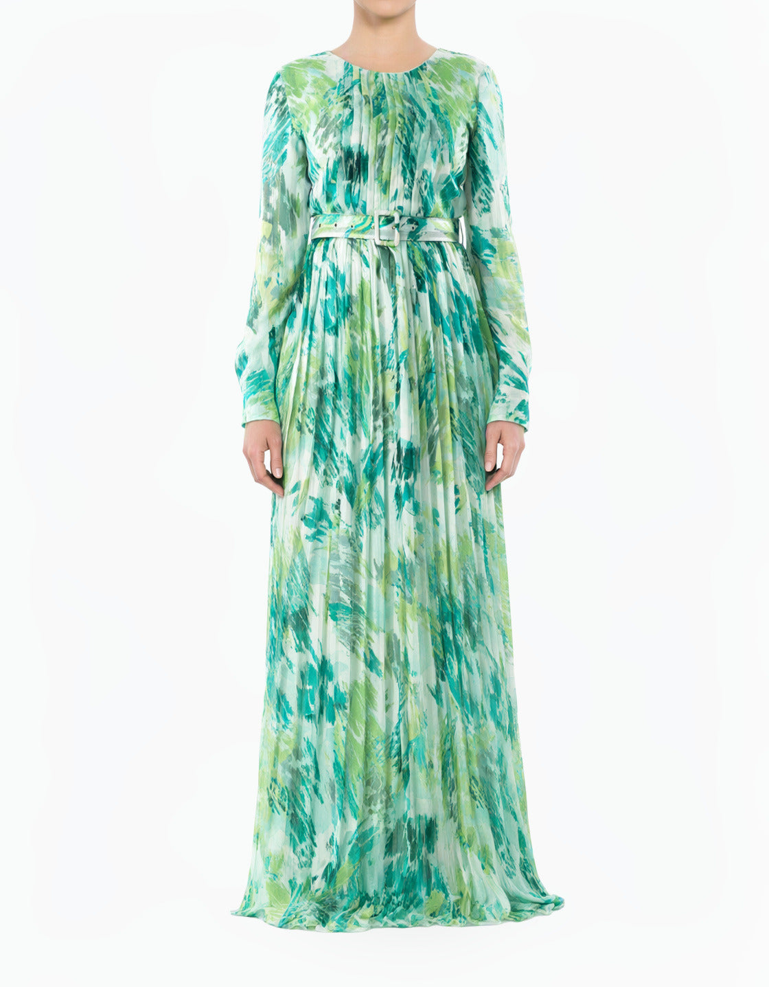Fardowsa Abstract Silk Chiffon Shimmer