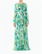 Fardowsa Abstract Silk Chiffon Shimmer