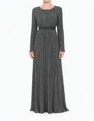 Silver Glam and Shimmer Modest Maxi Dress