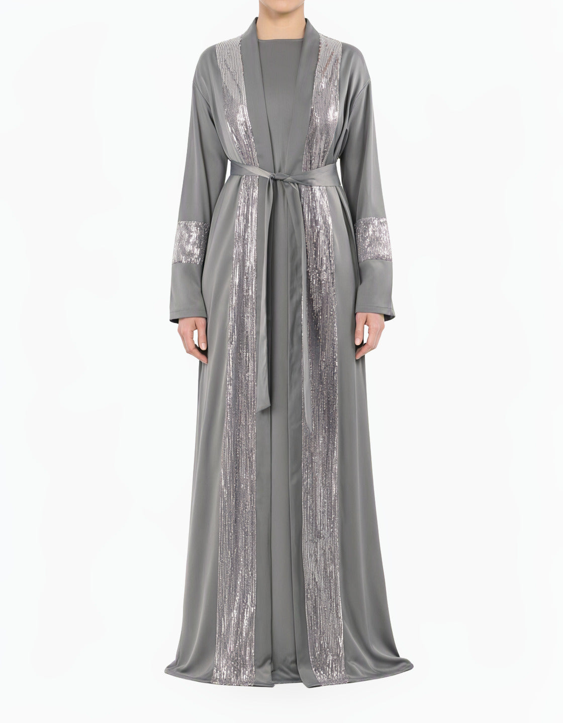 Gray Pretty Malika sequin satin