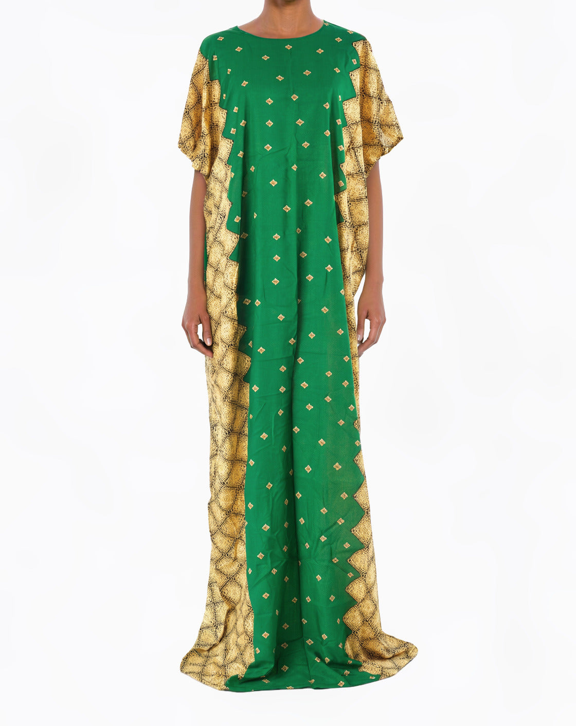 Green nuriyah Print Bati Dress