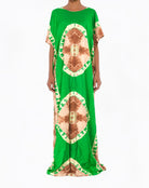 Green/tan African Queen Bati Dress