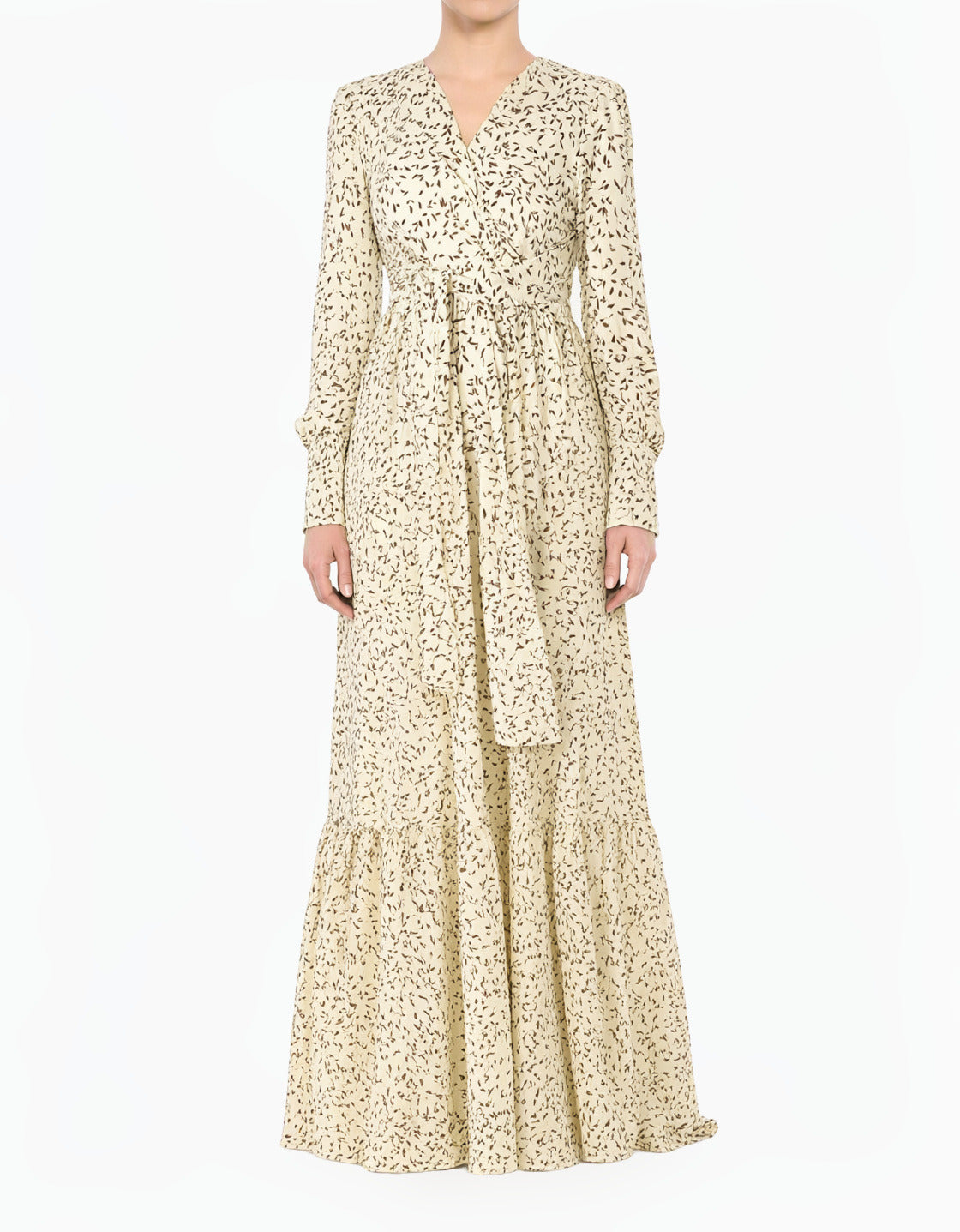Ivory Java Long Sleeve Modest Maxi Dress
