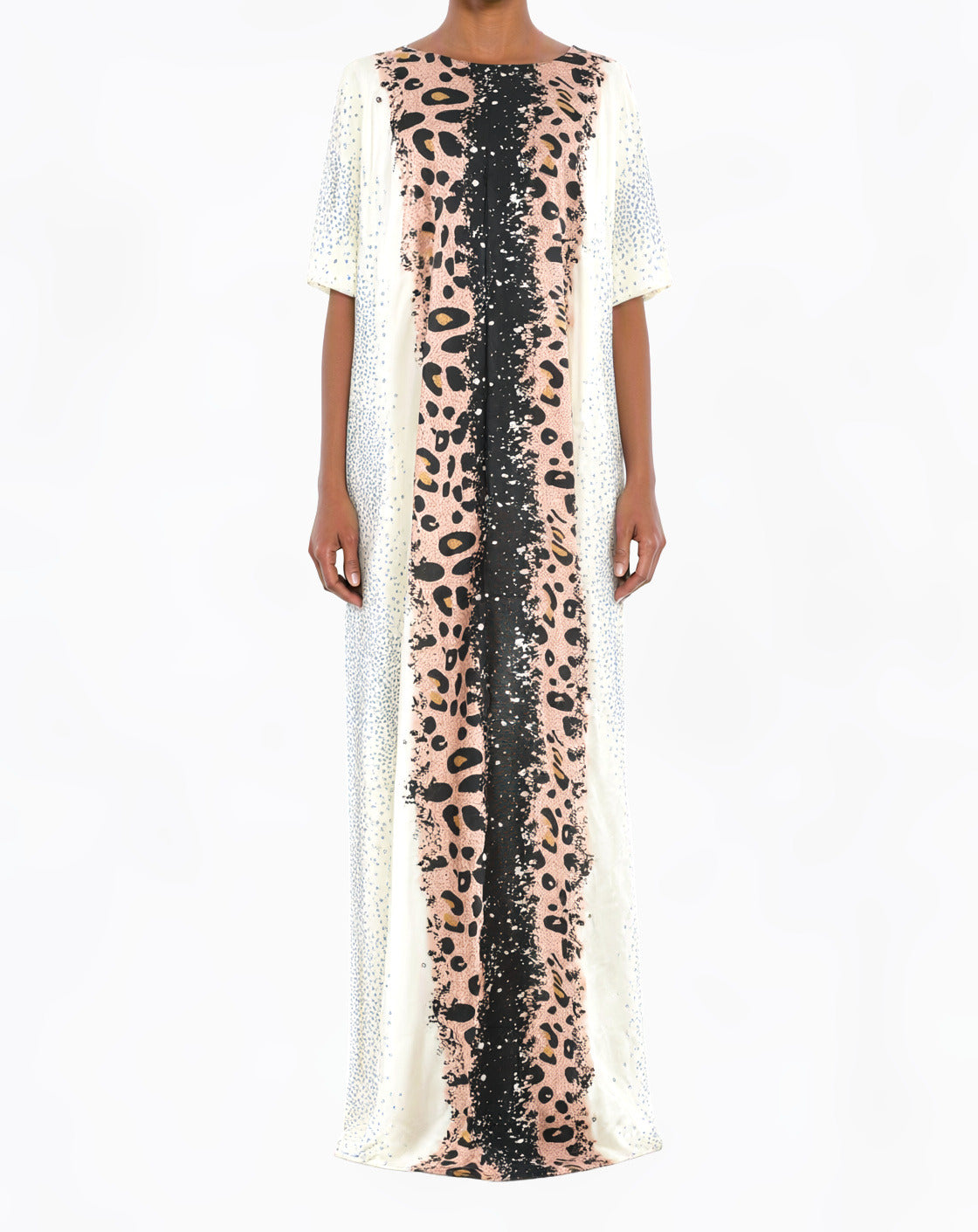 Ivory Leopard splash Bati Dress
