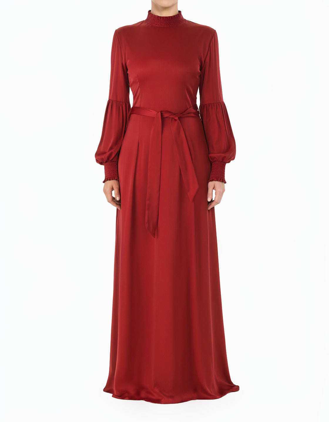 Known To Be Classy Satin Long sleeve Maxi dress