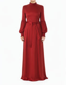 Known To Be Classy Satin Long sleeve Maxi dress