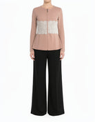 Blush Lace Detail zipper Jacket