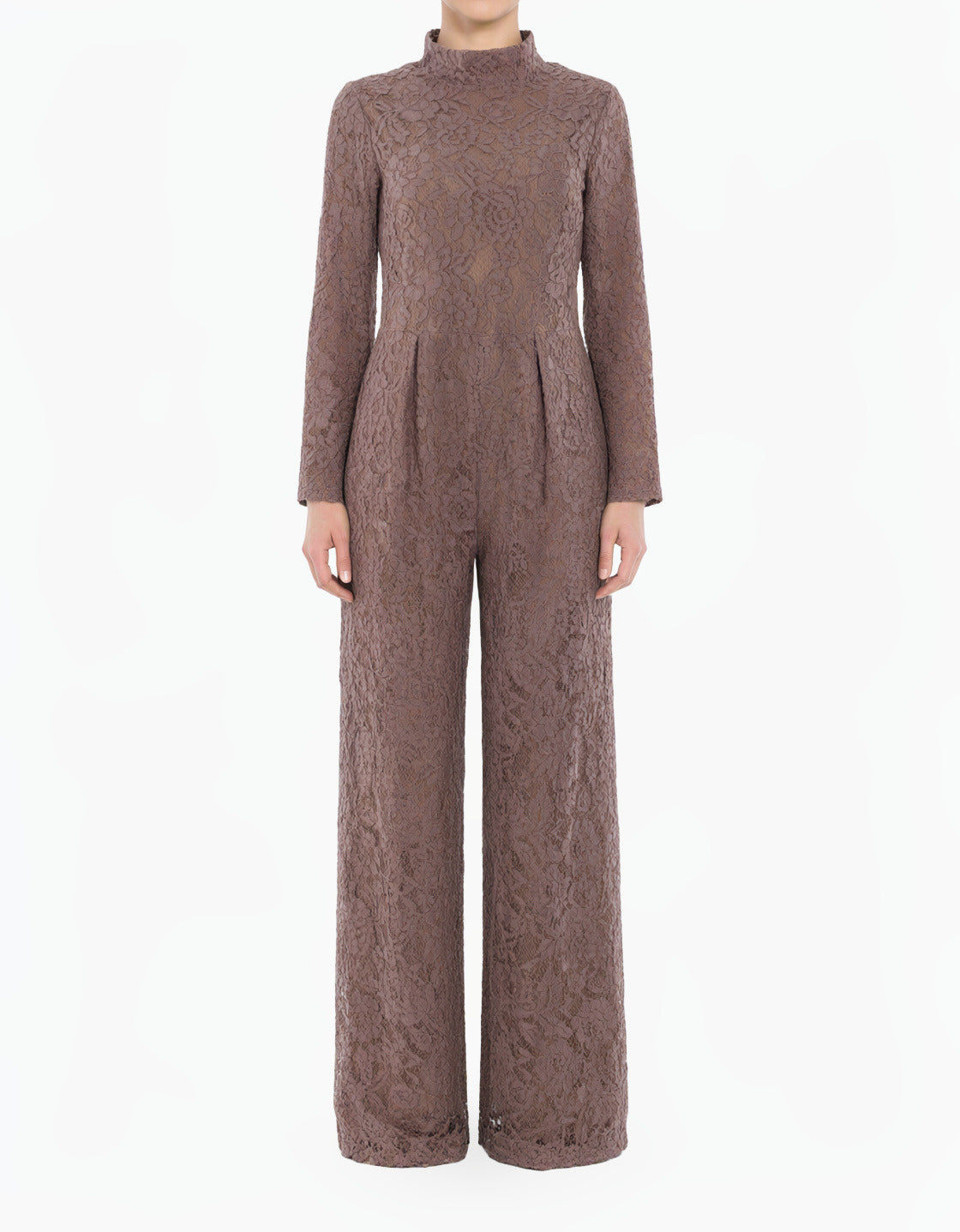 Mauve Lace long sleeve modest JUMPSUITS