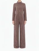 Mauve Lace long sleeve modest JUMPSUITS