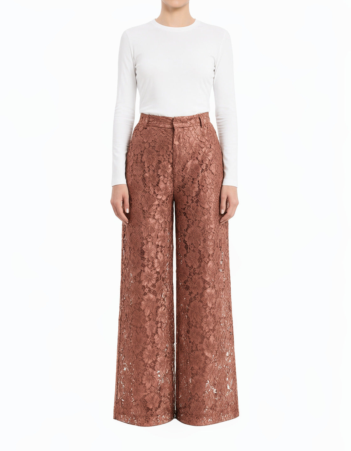Mauve Lace modest trousers (Petite)