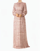 Layla Contour Tribal Chiffon Modest Maxi Dress
