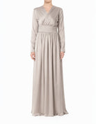 Pearl Love Story Satin Modest Maxi Dress