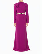 Magenta Mermaid Modest Maxi Dress