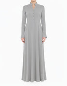 light gray ponti di roma modest maxi dress