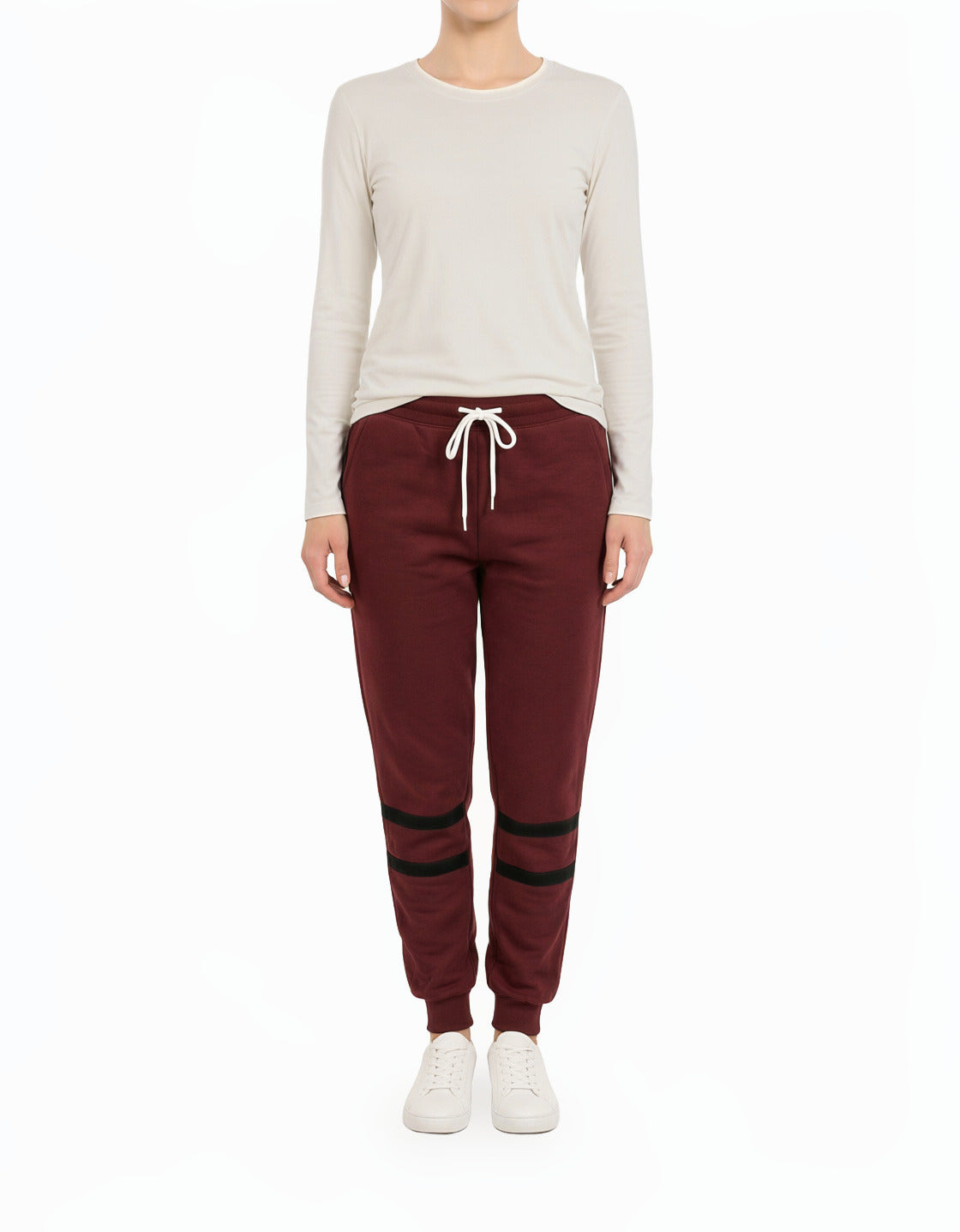 Maroon Modest Chic Sweat Pants