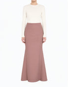Mauve Zipper Pencil Skirt