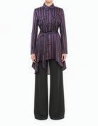 Midnight Striped High-Low Tunic