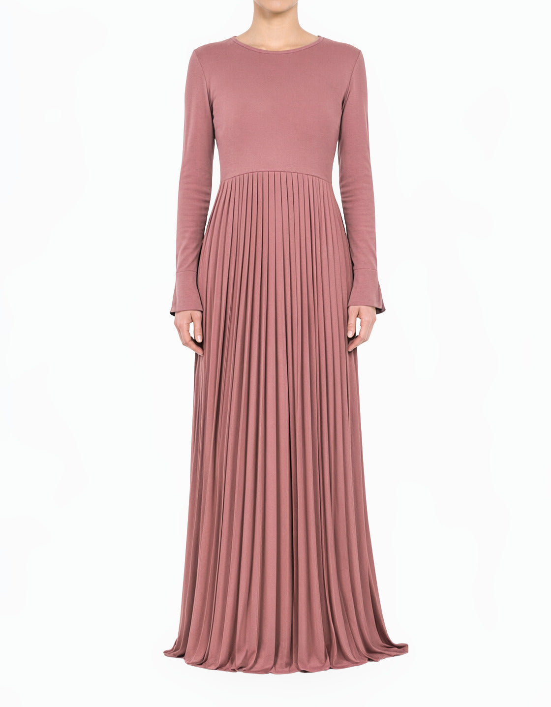 Milana Pleated Modest Maxi Dress