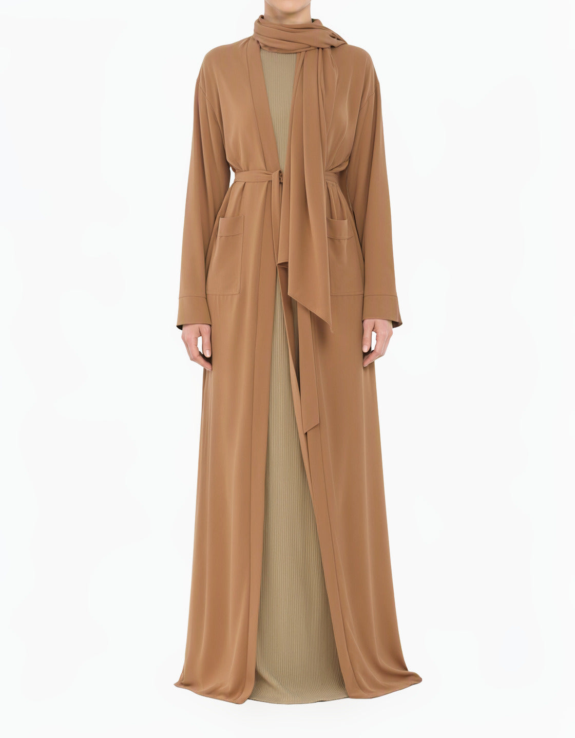 Mocha Abaya set Modern Sophisticated
