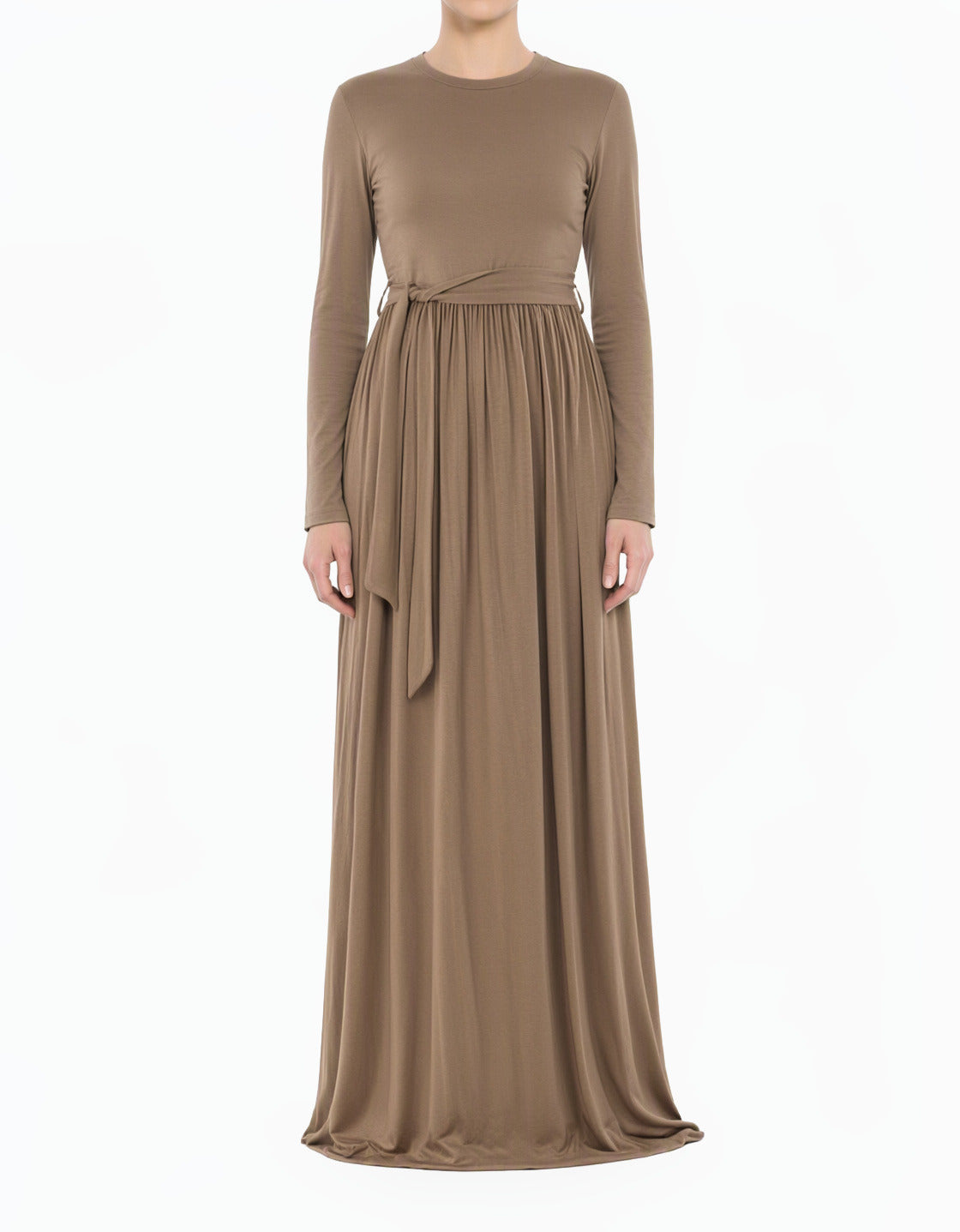 Mocha Cotton Candy Jersey Maxi  Dress ( Extra Soft)