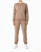 Mocha Pullover Sweatshirt matching set