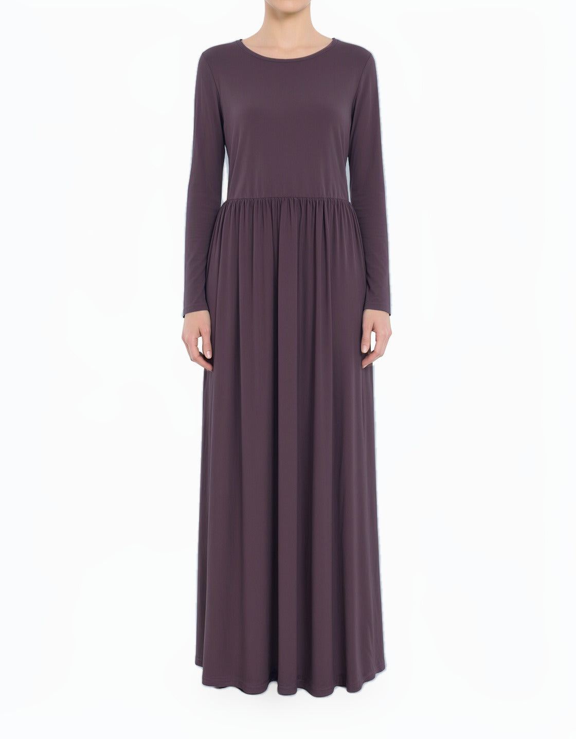 Dusty Rose Milk Silk Modest Maxi Dress