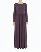 Dusty Rose Milk Silk Modest Maxi Dress