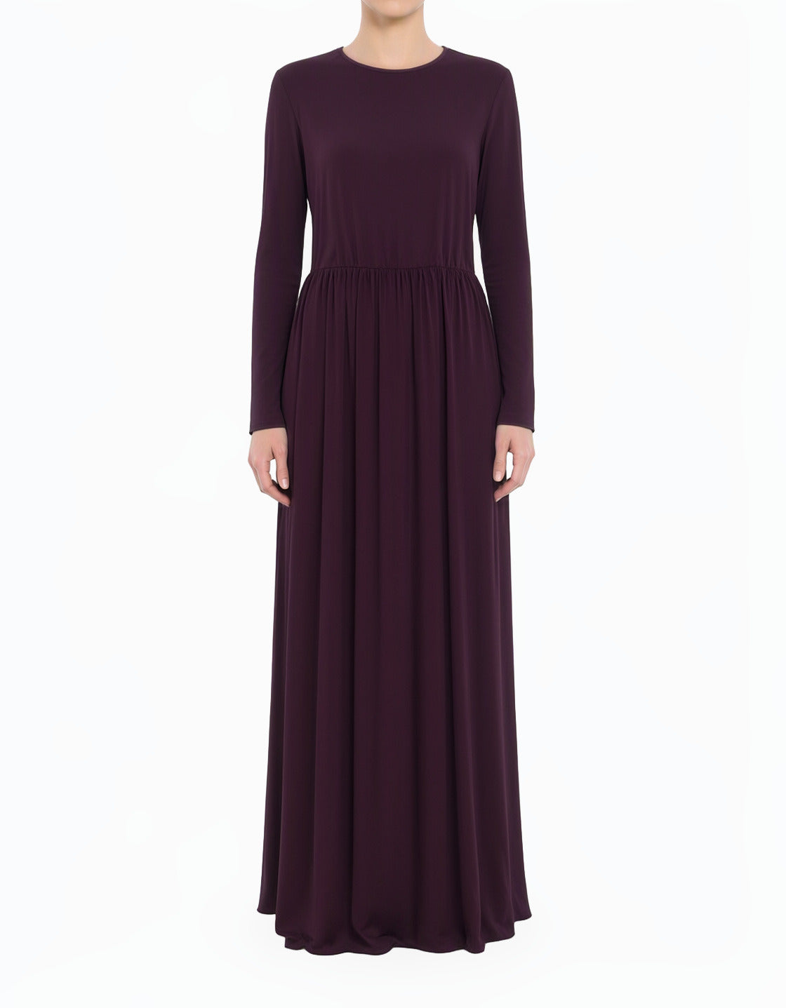 Eggplant purple Original Milk Silk Maxi Dress