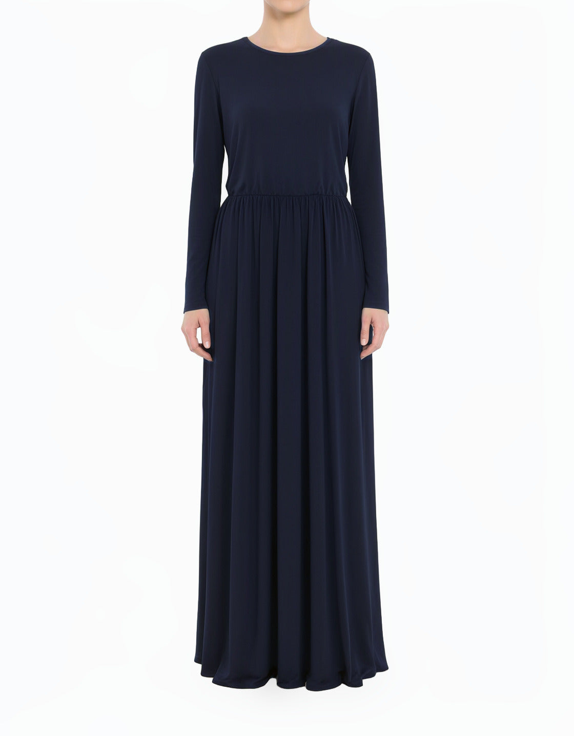 Navy Original Milk Silk Maxi Dress