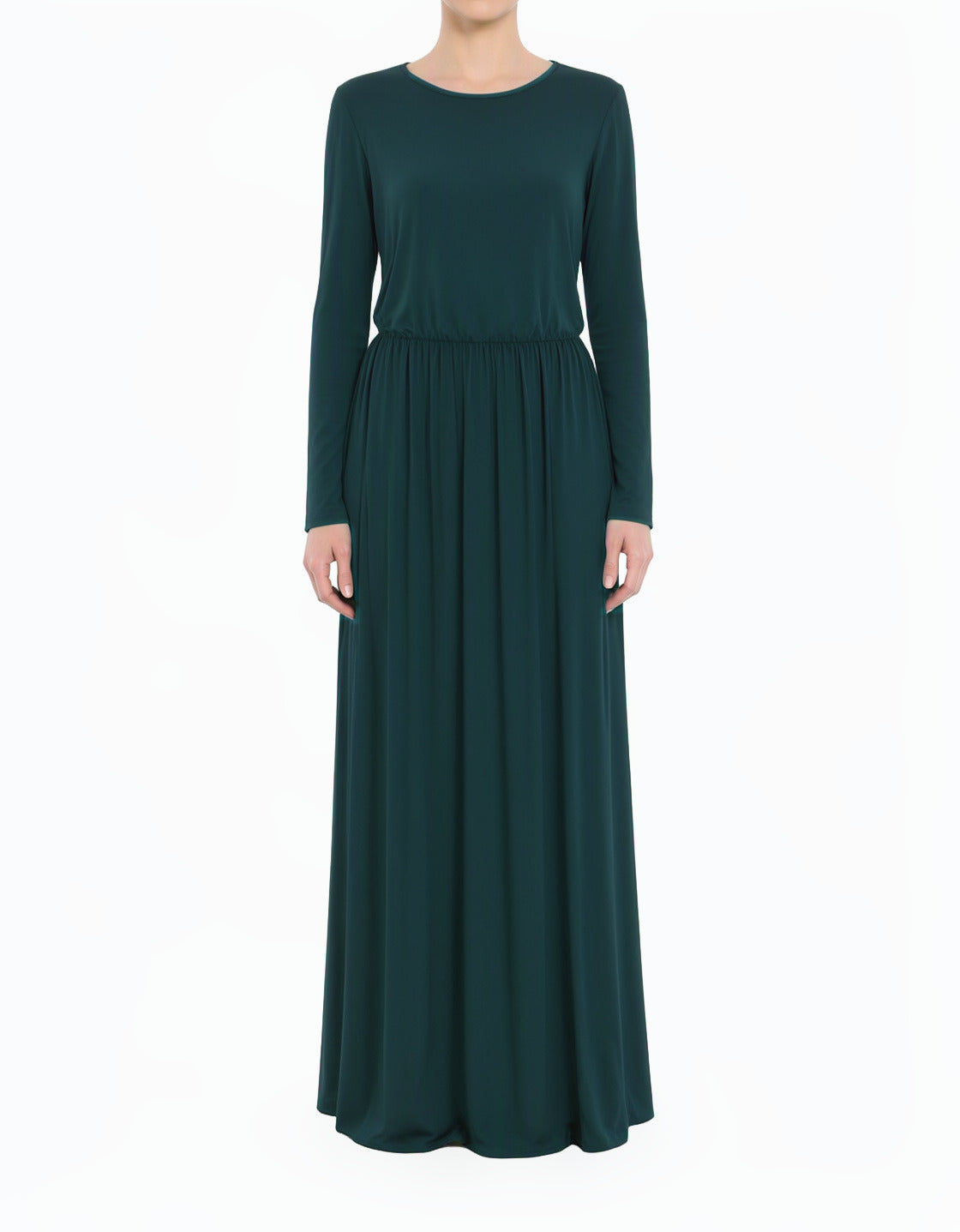 Teal Original Milk Silk Maxi Dress