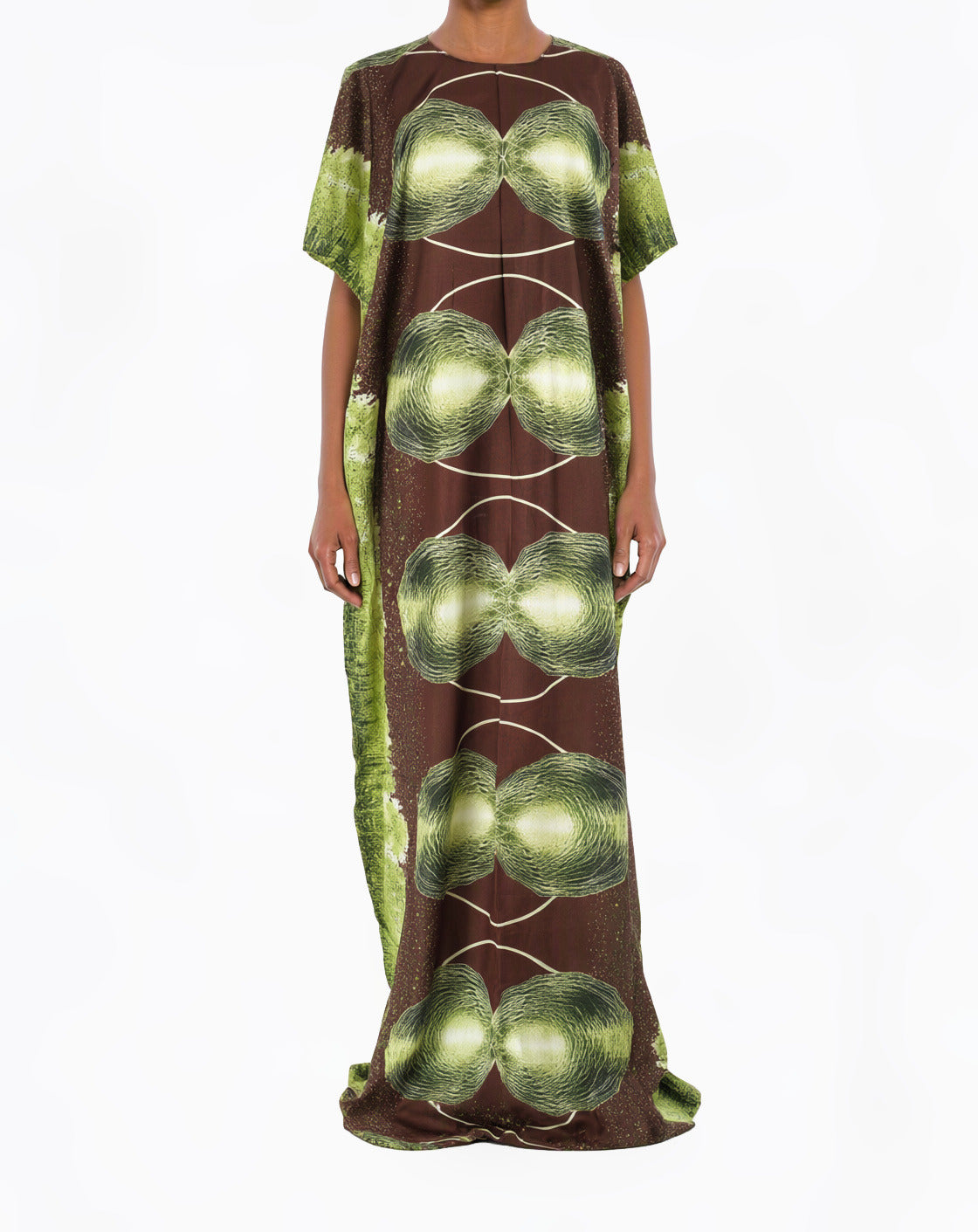 Olive Green orbiting beauty Bati Dress