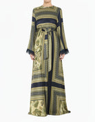 Olive Tassle Paisley Modest Maxi 👗