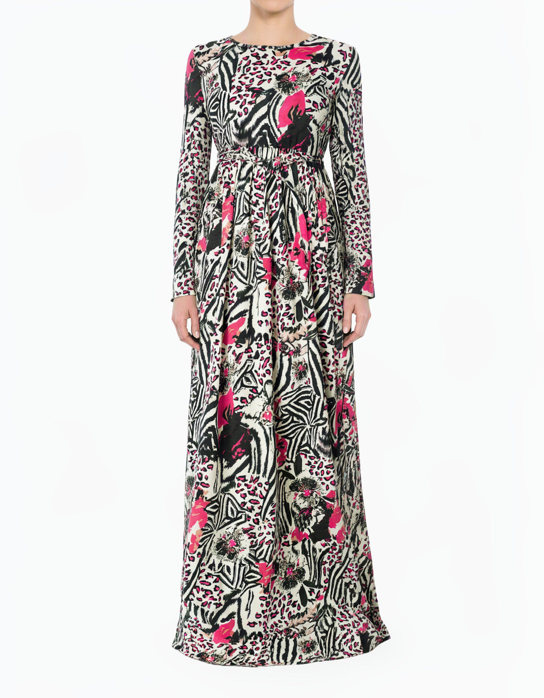 Coquette Pink Animal Modest Maxi Dress