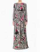Coquette Pink Animal Modest Maxi Dress