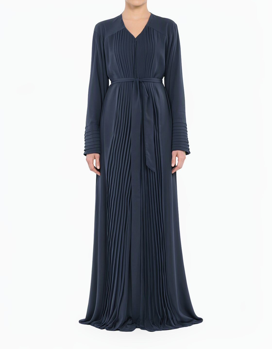 Navy Pleated simple, yet elegant abaya