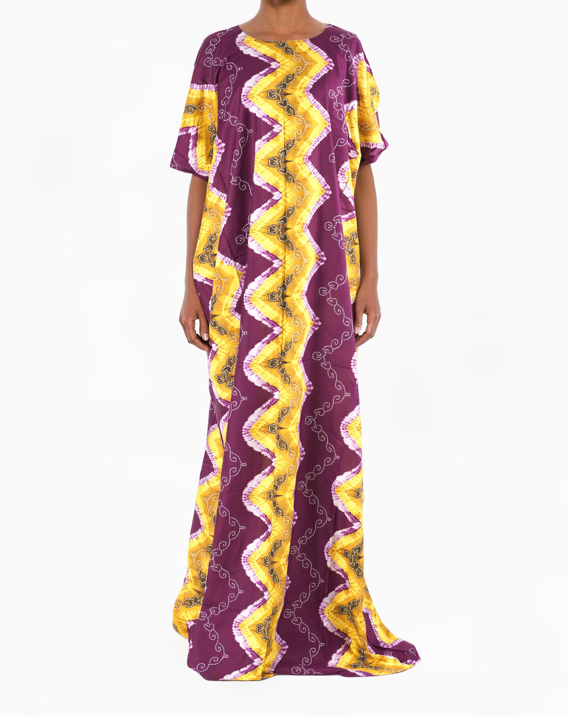 plum Chevron print Bati Dress