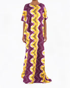 plum Chevron print Bati Dress