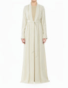 Ivory Pretty Linen cardigan abaya