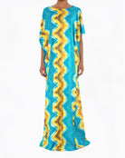 light blue Chevron print Bati Dress