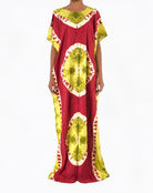 red/olive African Queen Bati Dress
