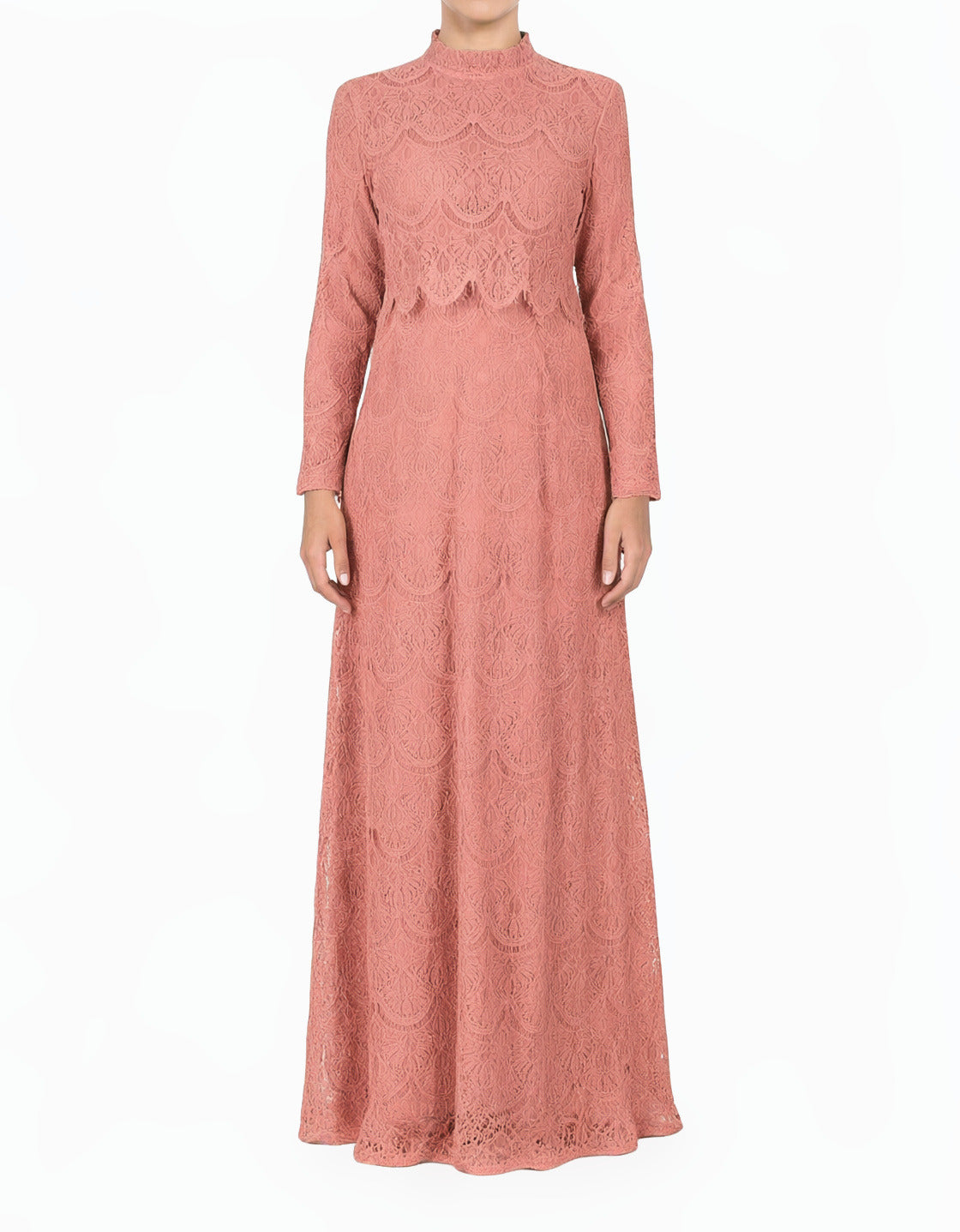 Giovanna Lace Crop Top Modest Dress