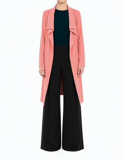 Salmon Draped Drop Shoulder Jacket