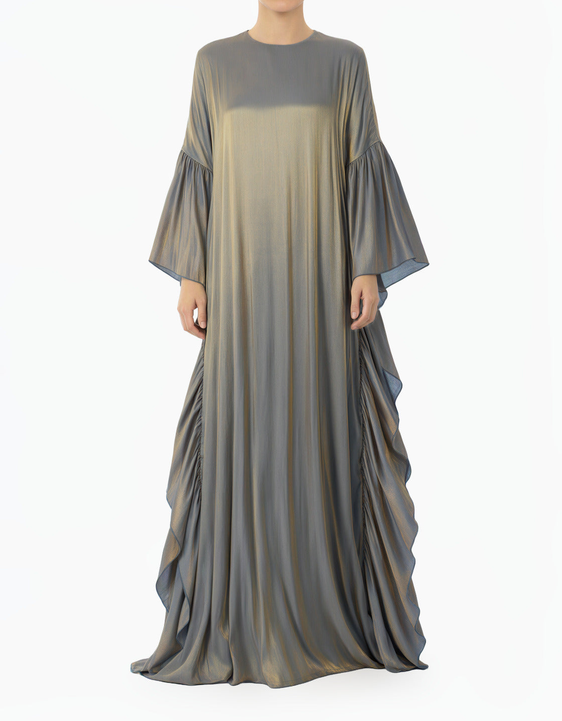 Dusty Blue Fairy Shimmer Modest Kaftan