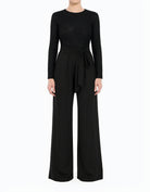 Black SHOW STOPPER lace detail jumpsuit
