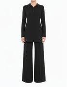 Black Solid Tunic Modest top